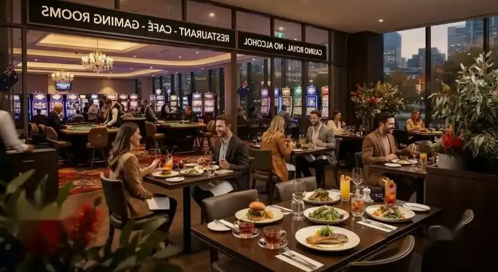 The dining room at dusk